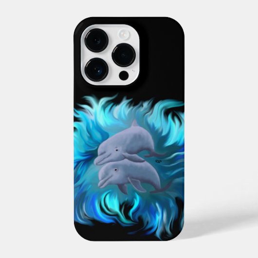 イルカのペア iPhoneケース (裏面)