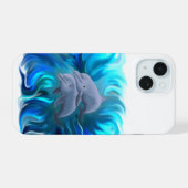 イルカのペア iPhone 15ケース (裏面横)