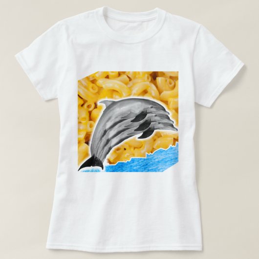 イルカのマカロニ&チーズTシャツ Tシャツ (デザイン正面)