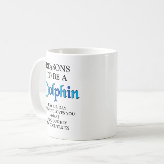イルカのマグがある理由 コーヒーマグカップ (正面左)