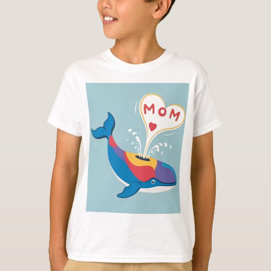 イルカのママへの愛 Tシャツ (正面)