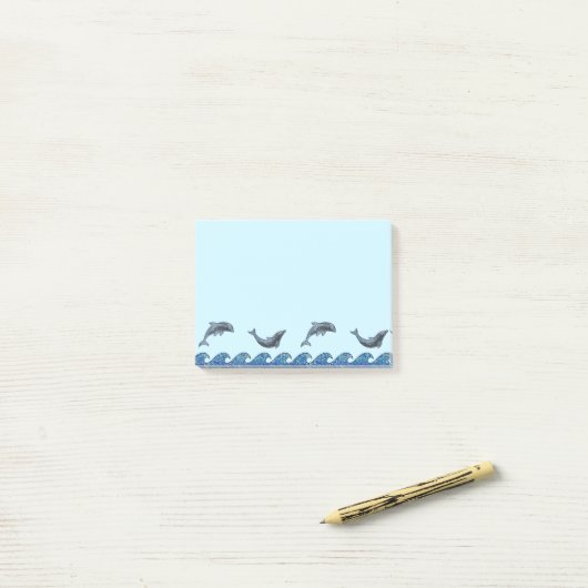 イルカのモザイク ポストイット (デスク上)