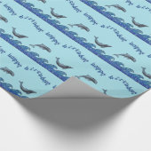 イルカのモザイク ラッピングペーパー (角)