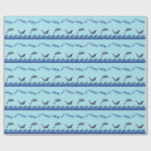 イルカのモザイク ラッピングペーパー (フラット)