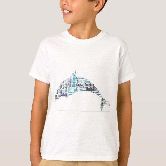 イルカのワードアート Tシャツ (正面)
