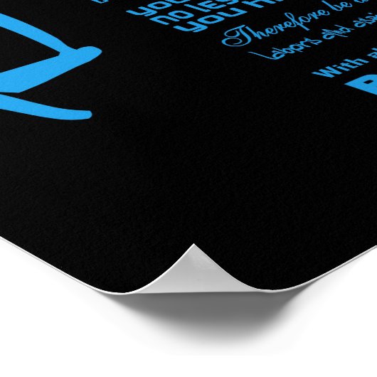 イルカの上に咲くデシデラタの詩 ポスター (角)