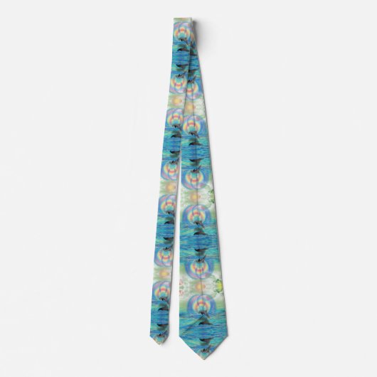 イルカの上昇 ネクタイ (裏面)