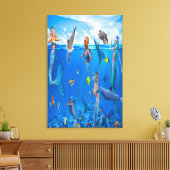 イルカの人魚 キャンバスプリント (インサイチュ (リビング))