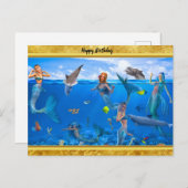 イルカの人魚 ポストカード (正面/裏面)