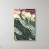 イルカの仲間たち、ヴィンテージの海の生物 クジラ 海洋 動物 キャンバスプリント (正面)