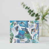 イルカの切手 ポストカード (スタンド正面)