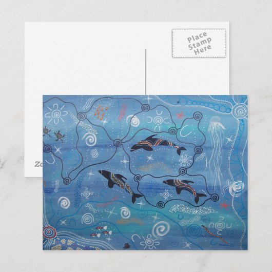 イルカの夢 ポストカード (正面/裏面)