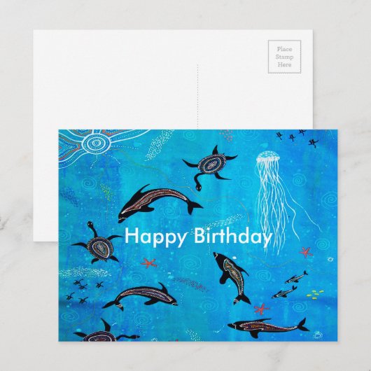 イルカの夢 ポストカード (正面/裏面)