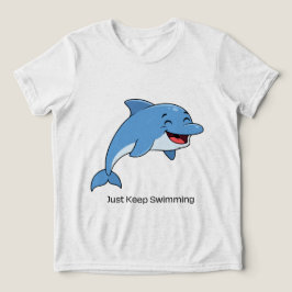 イルカの子供服Tシャツ 泳ぎ続けるよ Just Keep Swimming トライブレンドTシャツ
