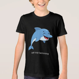 イルカの子供服Tシャツ Just Keep Swimming – かわいいオーシャン トライブレンドＴシャツ