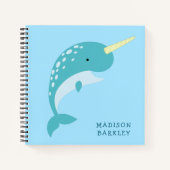 イルカの子供 かわいいクジラ ノートブック (正面)