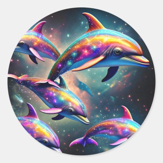 イルカの宇宙 ラウンドシール (正面)