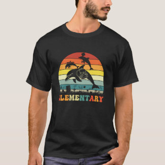 イルカの小学校の先生バックトゥスクール Tシャツ