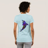 イルカの平和土曜日2の側面のワイシャツ Tシャツ (裏面フル)