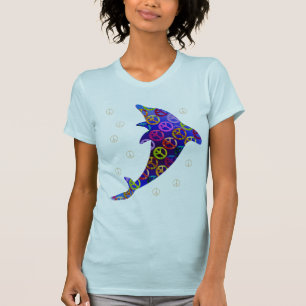 イルカの平和土曜日2の側面のワイシャツ Tシャツ