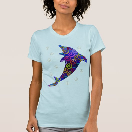 イルカの平和土曜日2の側面のワイシャツ Tシャツ (正面)