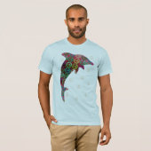 イルカの平和火曜日1の側面のワイシャツ Tシャツ (正面フル)