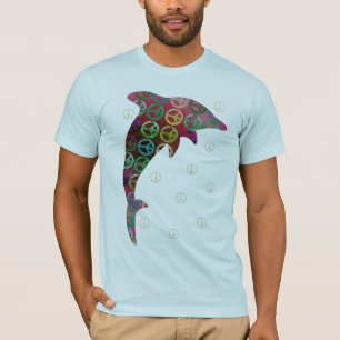 イルカの平和火曜日1の側面のワイシャツ Tシャツ