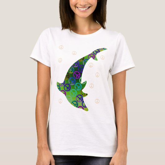 イルカの平和金曜日1の側面のワイシャツ Tシャツ (正面)