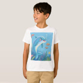 イルカの幸せな瞬間 Tシャツ (正面フル)