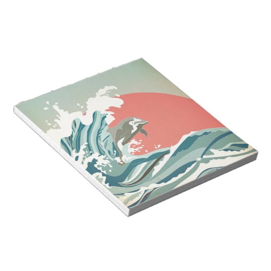 イルカの幸せ ノートパッド (アングル)