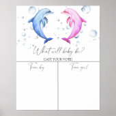 イルカの性別が男の子または女の子のグラフを表示 ポスター (正面)