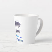 イルカの恋愛 カフェラテマグ (右アングル)