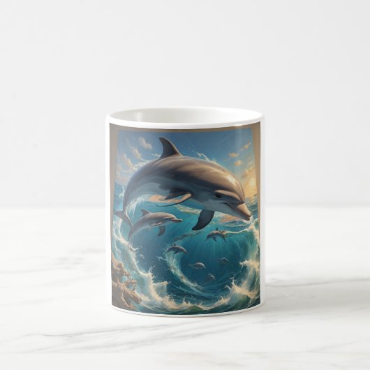 イルカの愛 コーヒーマグカップ (中央)