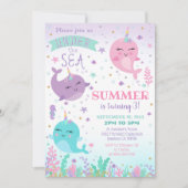 イルカの招待状の少女　アンダーザシー 招待状 (正面)