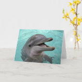 イルカの挨拶状 カード (黄色い花)