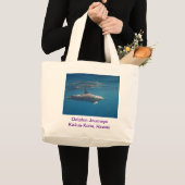 イルカの旅行のキャンバスのバッグ ラージトートバッグ (正面(商品))