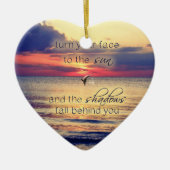 イルカの日没 セラミックオーナメント (正面)