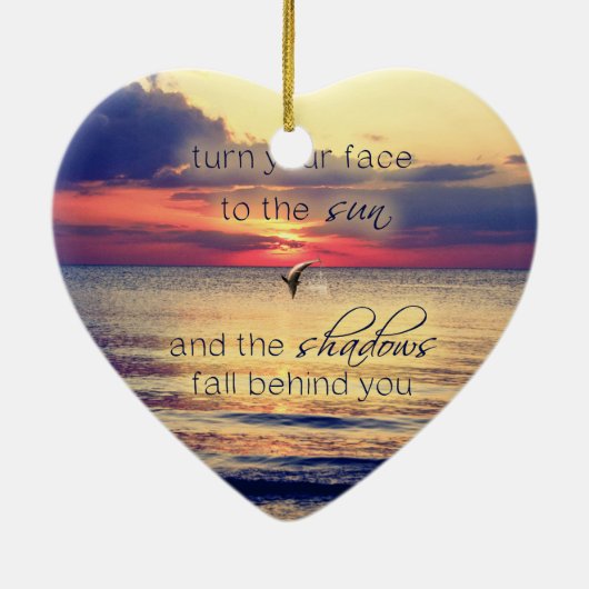 イルカの日没 セラミックオーナメント (裏面)