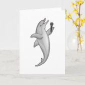 イルカの歌うマイク カード (黄色い花)