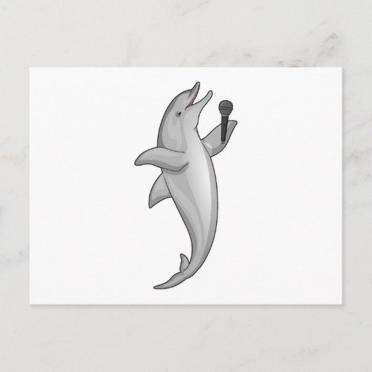 イルカの歌うマイク ポストカード (正面)