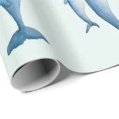 イルカの水彩模様 ラッピングペーパー (ロールコーナー)