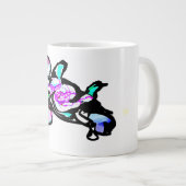 イルカの波が楽しい ジャンボコーヒーマグカップ (正面右)