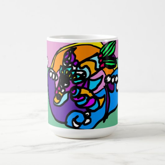 イルカの波 コーヒーマグカップ (中央)