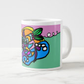 イルカの波 ジャンボコーヒーマグカップ (正面右)