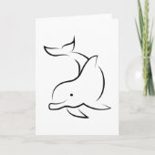 イルカの海の動物の水のギフトアイデア カード (正面)