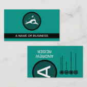 イルカの海の緑 名刺 (正面/裏面)