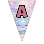 イルカの海の誕生日パーティー装飾 バンティングフラッグ (第3の旗)