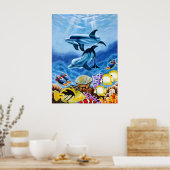 イルカの海ポスター ポスター (キッチン)