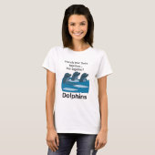 イルカの海洋哺乳類の友情 Tシャツ (正面フル)