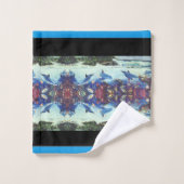 イルカの海洋波の魚の動物のBathタオルセット バスタオルセット (ウォッシュタオル)